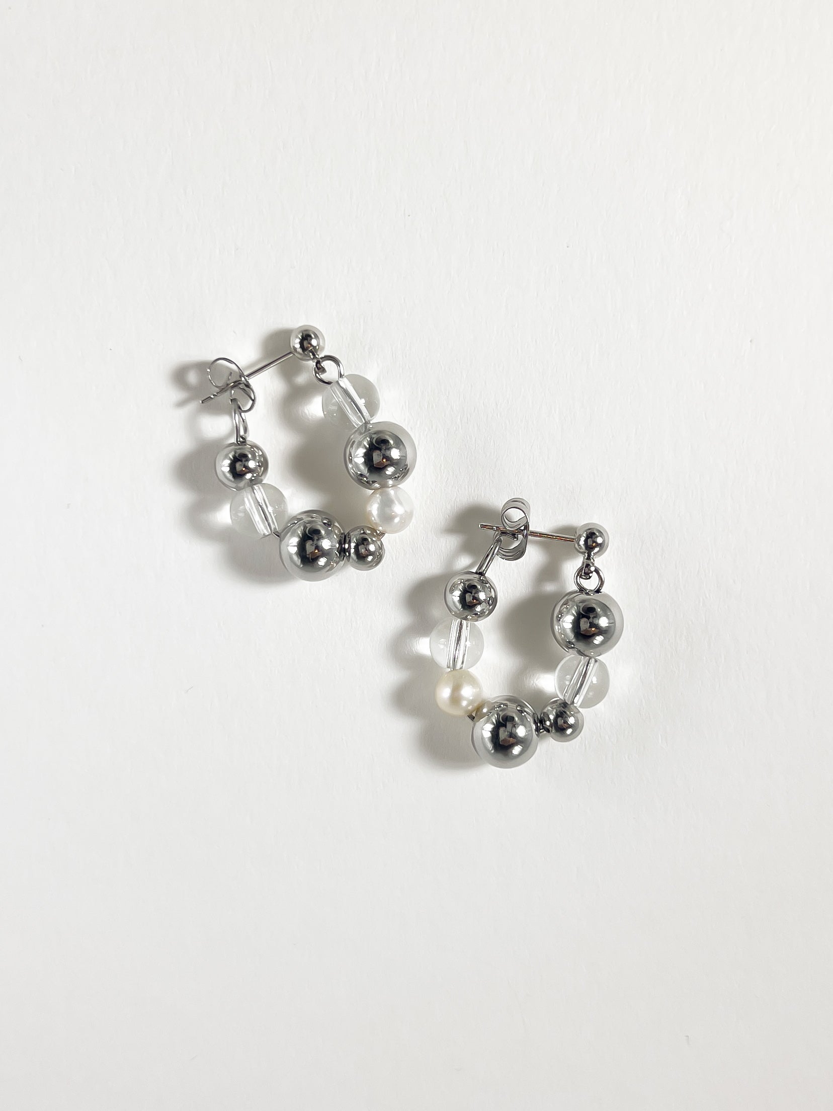 Jo Earrings — Chrome