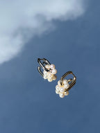 Pearl Fleur Hoops